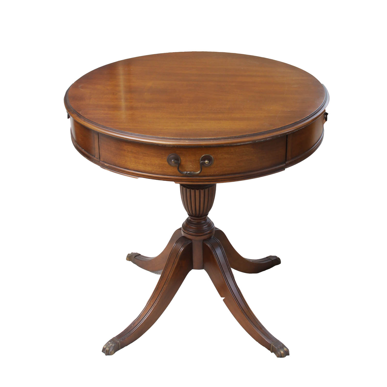 Duncan Phyfe Style Mahogany Drum Table