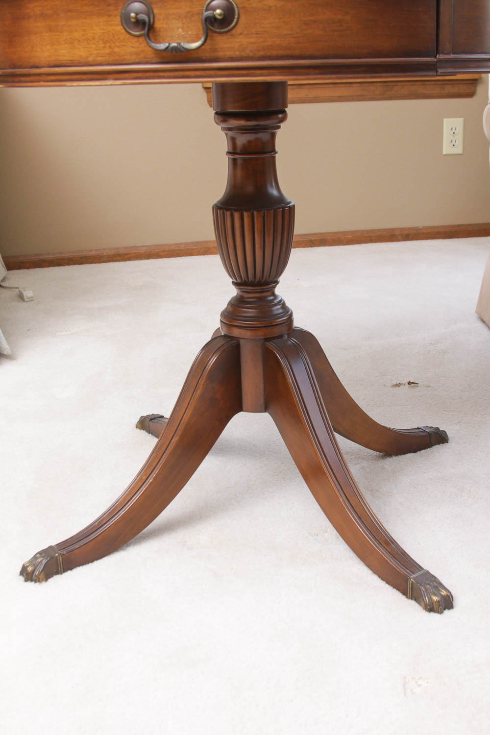 Duncan Phyfe Style Mahogany Drum Table