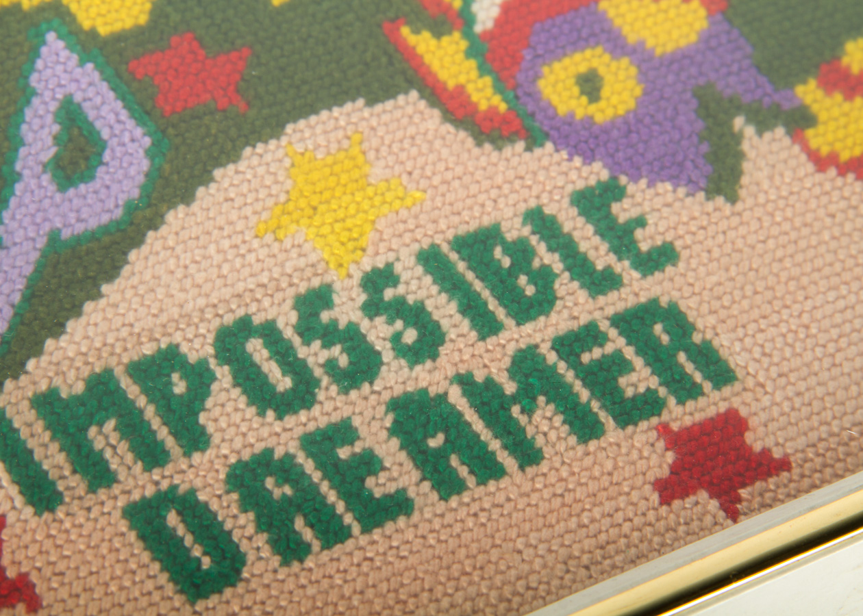 Vintage 1970’s Framed Zodiac Pisces Needlepoint Art