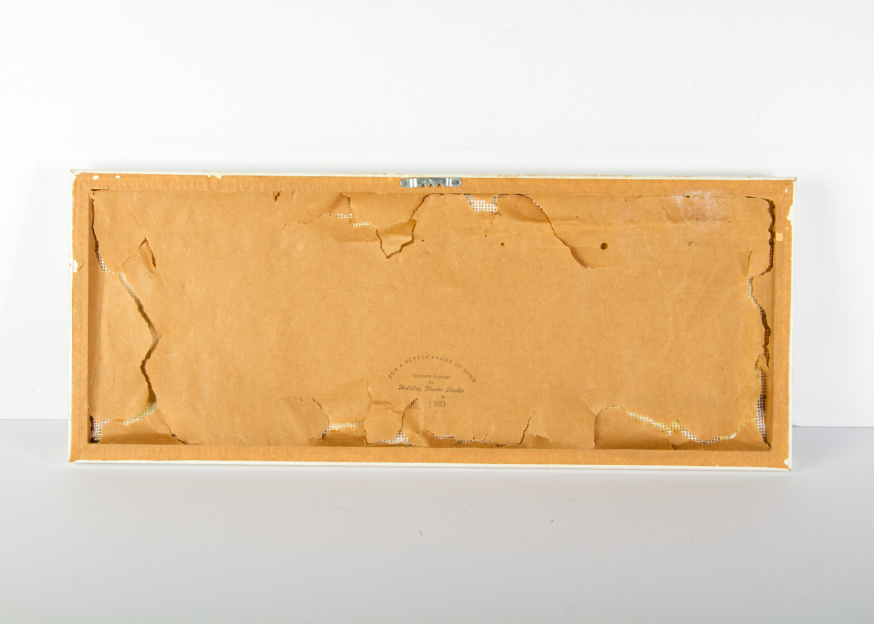 Vintage 1970’s Framed Zodiac Pisces Needlepoint Art