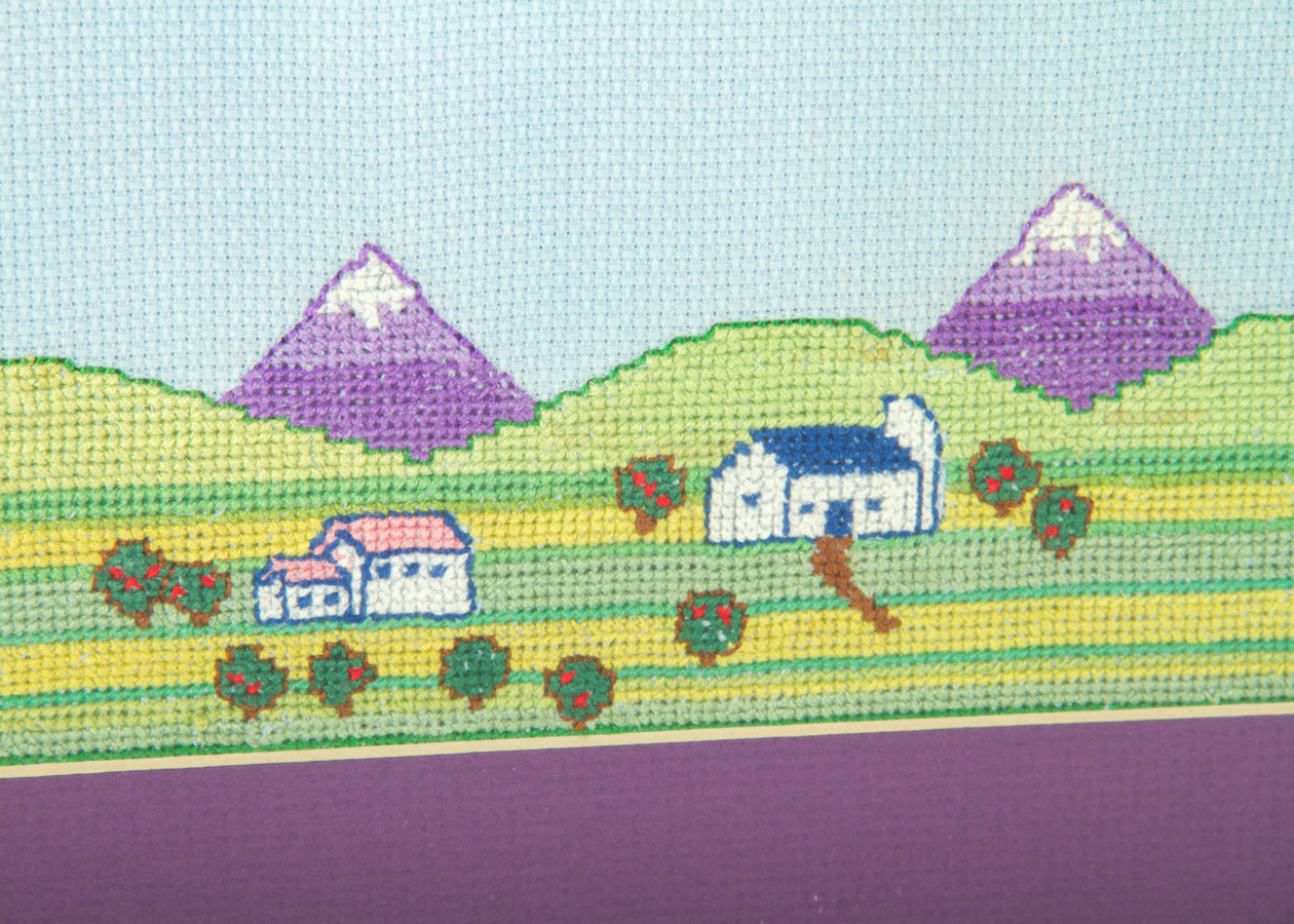 Flying Framed Pegasus Needlepoint