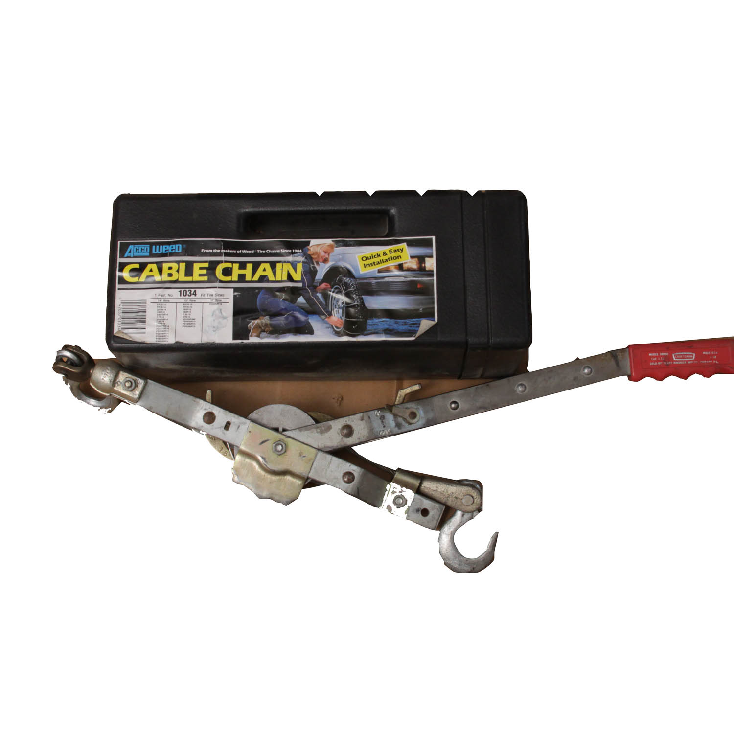 Snow Tire Chains and Tightener