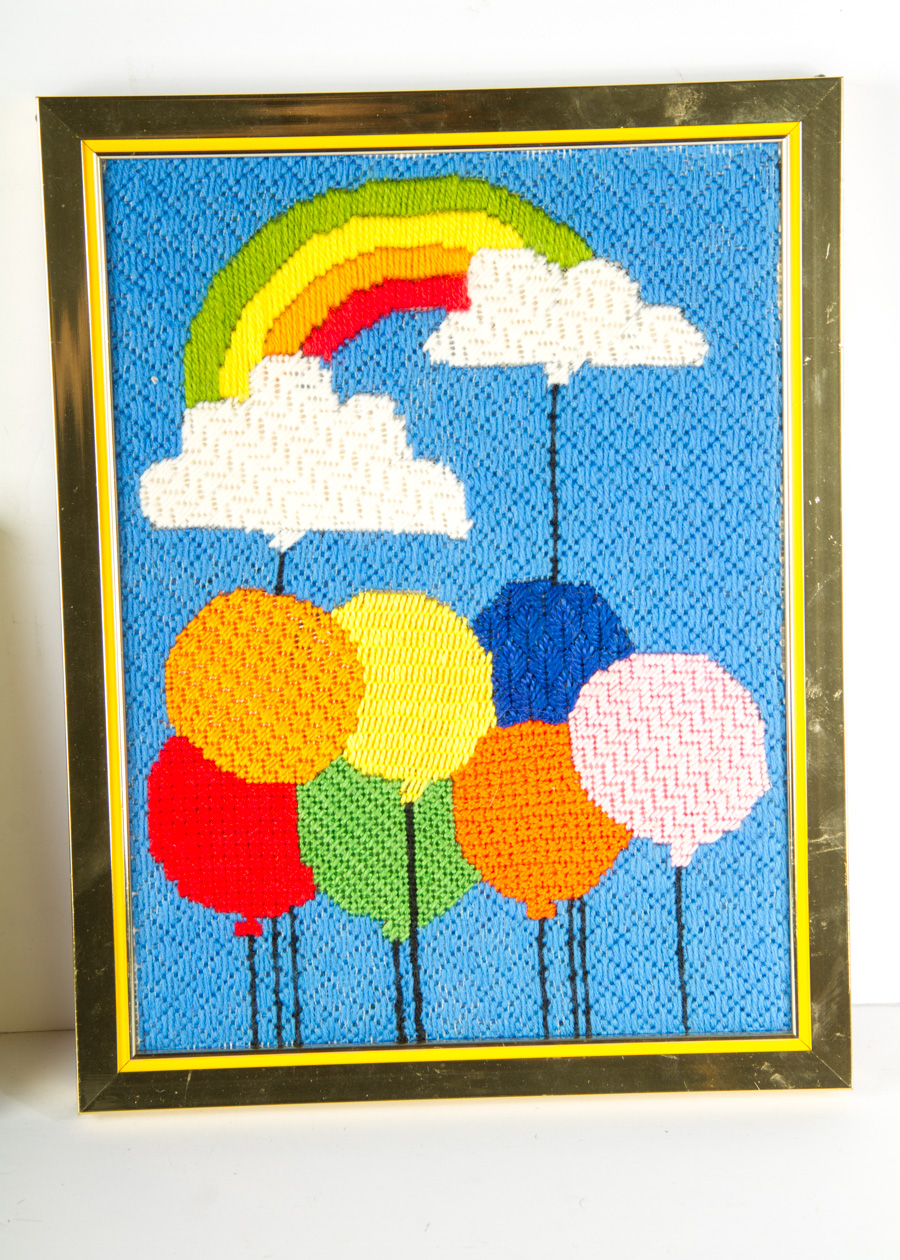 Vintage 1970’s Collection of Framed Needlepoints
