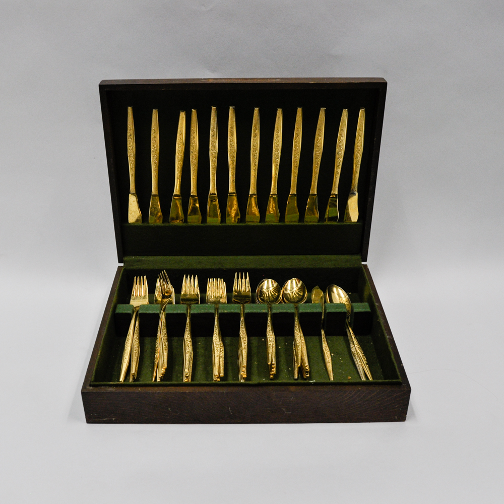 Gold Plated JH Carlyle "Golden Bouquet" Flatware