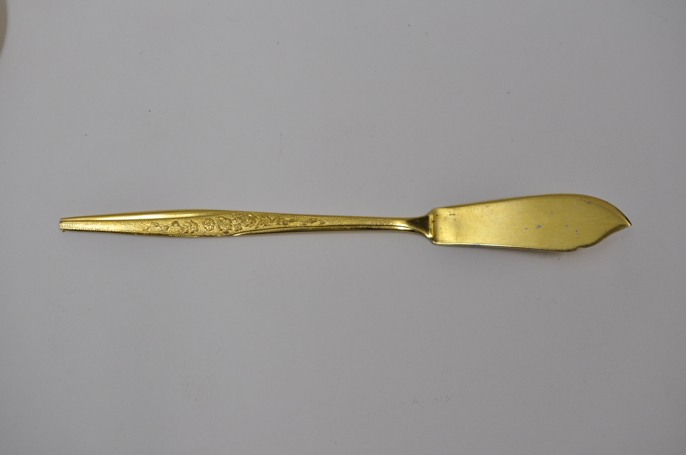 Gold Plated JH Carlyle "Golden Bouquet" Flatware