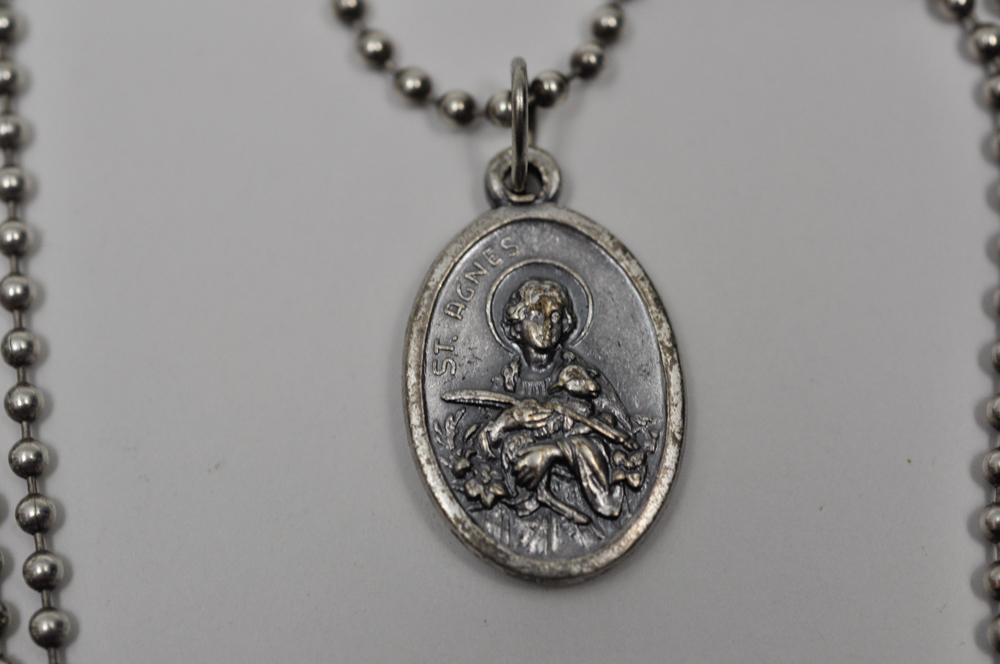 St. Cecily And St. Agnes Pendant and Chain