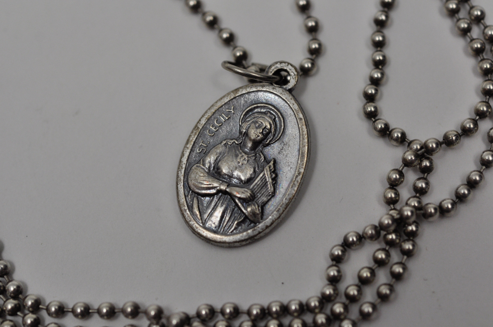 St. Cecily And St. Agnes Pendant and Chain