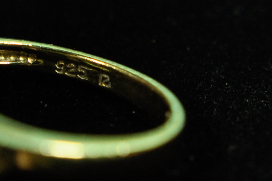 Vermeil and Blue Stone Cocktail Ring