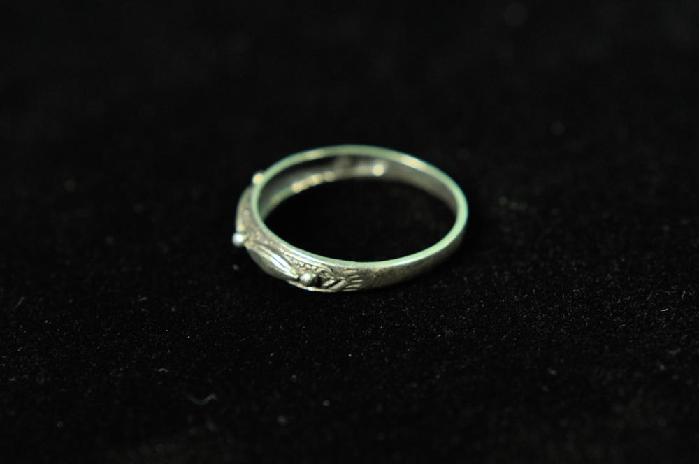 Sterling Silver Ring with Raised Detail