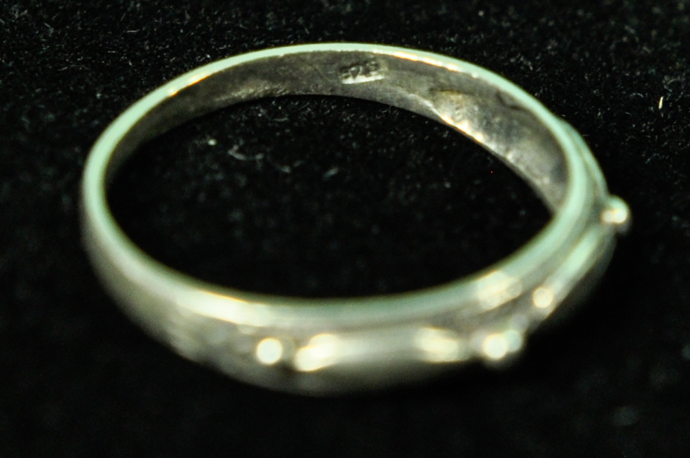 Sterling Silver Ring with Raised Detail