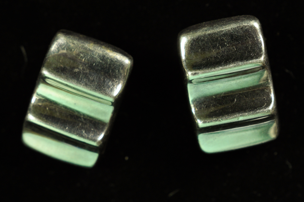 Vintage Mexican and Thailand Sterling Clip-On Earrings