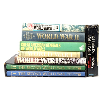 Collection of WWI and WWII Hardcover Books Collection of WWI and WWII Hardcover Books