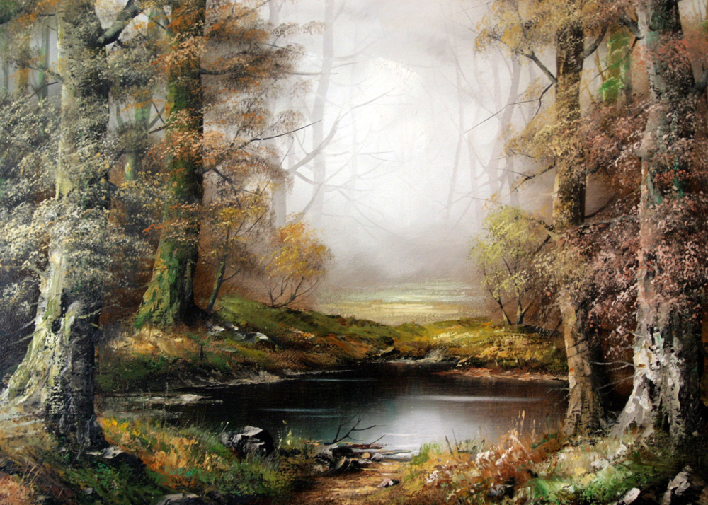 Original Forest Landscape Oil Painting