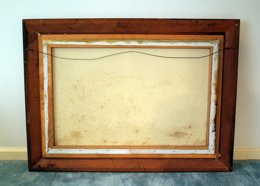 Original Signed Barn Landscape Oil on Canvas