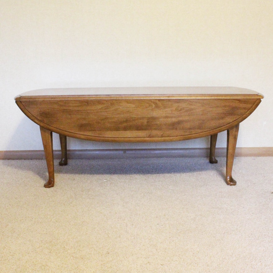 Ethan Allen Solid Maple Drop Leaf Coffee Table
