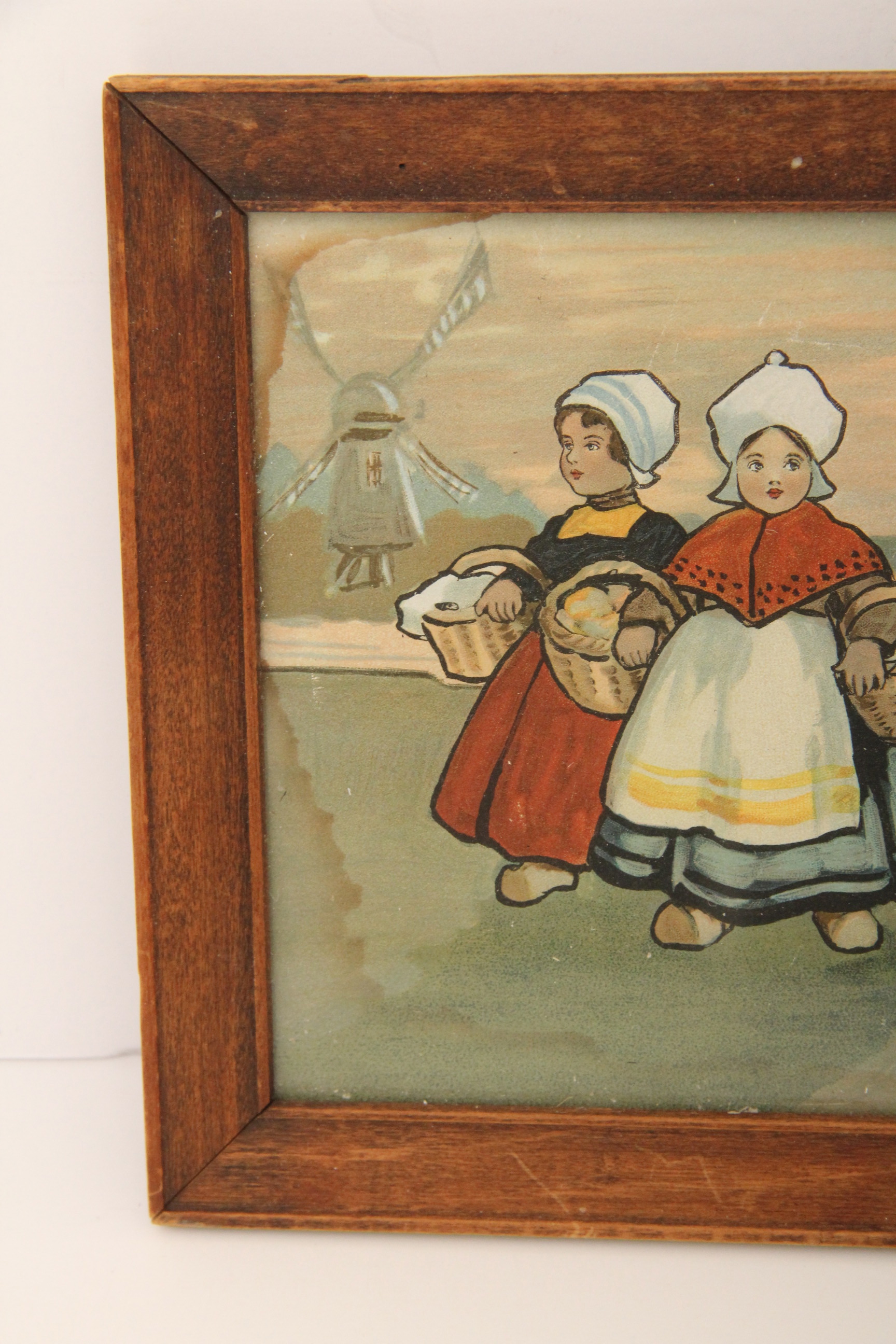 Vintage Ethel Parkinson "Dutch Boys Approaching Girls" Print