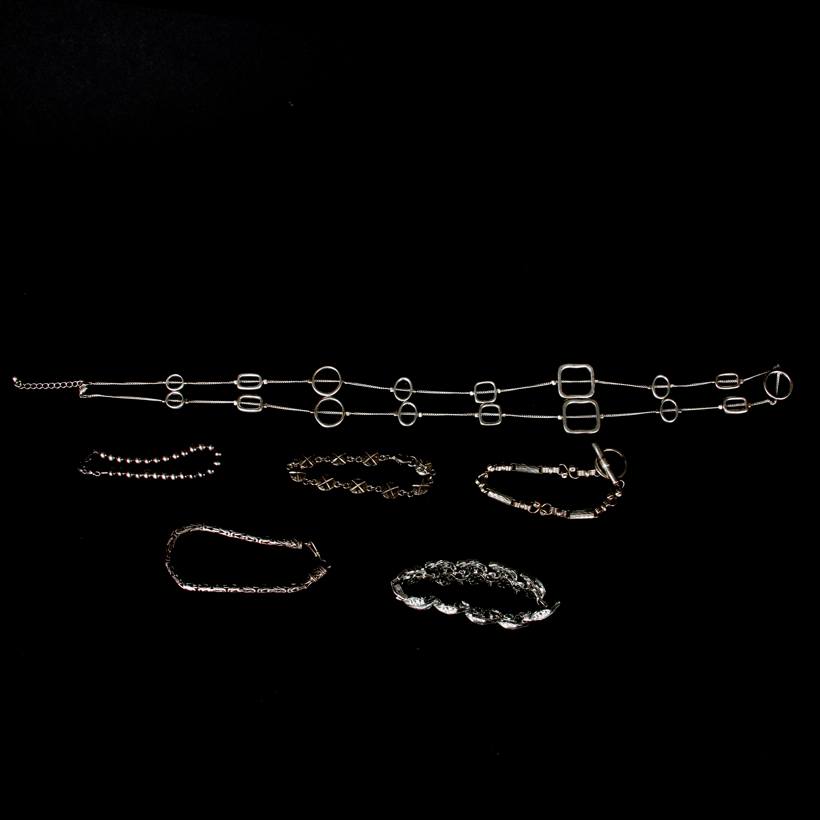 Collection of Silver-Toned Jewelry