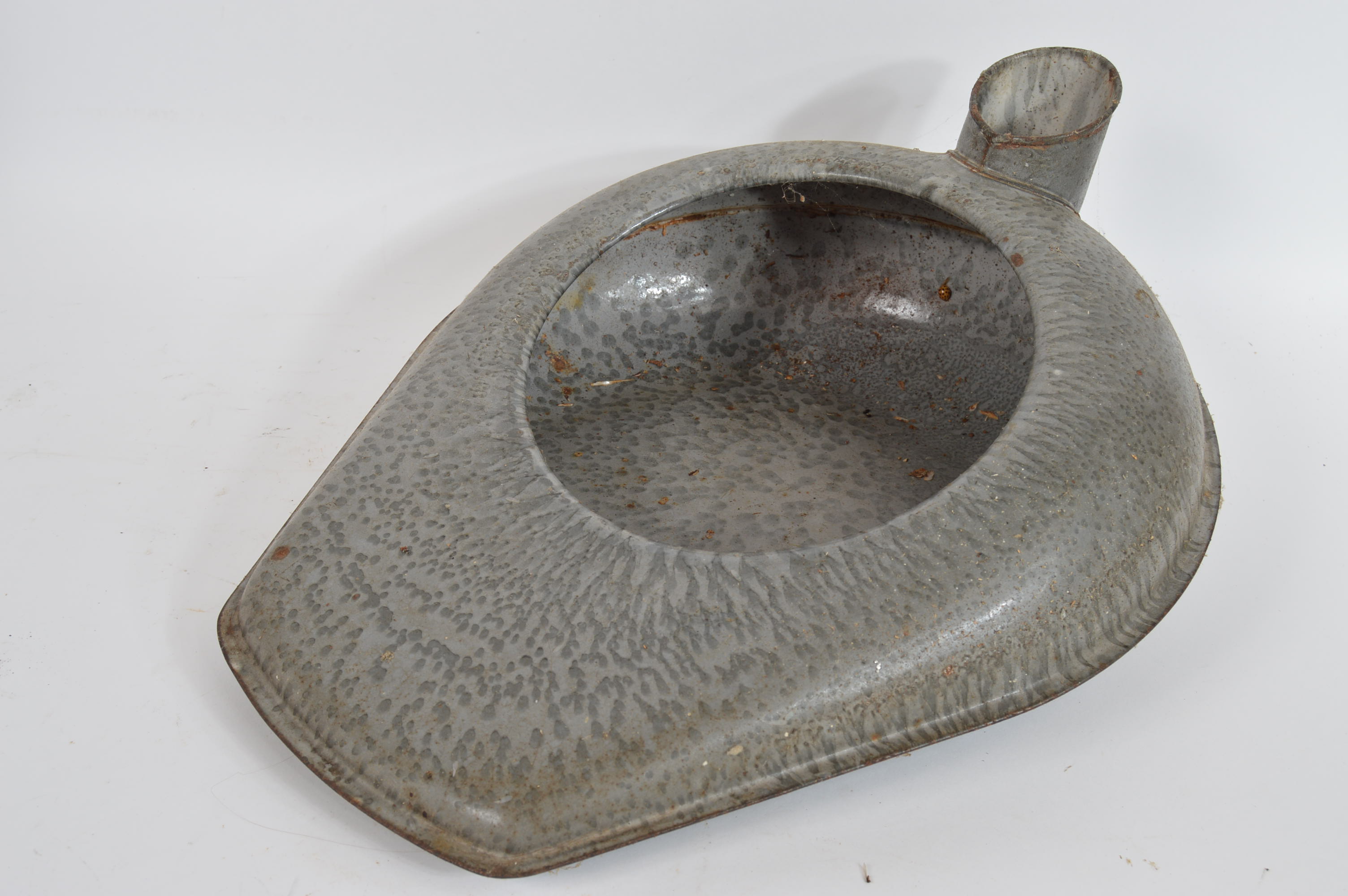 Vintage Metal Cobbler's Last on Stand, Wooden Last, and Metal Bed Pan