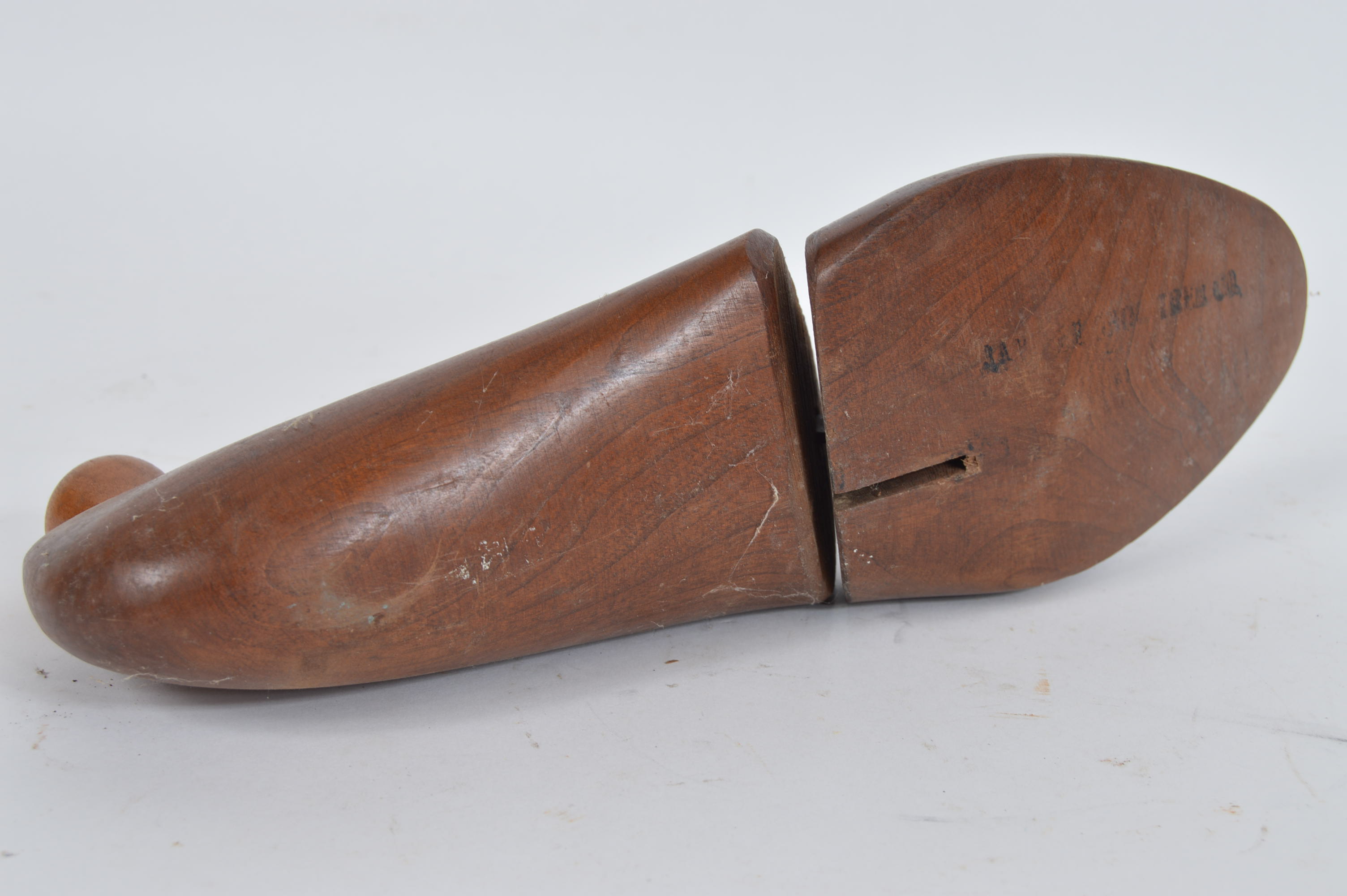 Vintage Metal Cobbler's Last on Stand, Wooden Last, and Metal Bed Pan