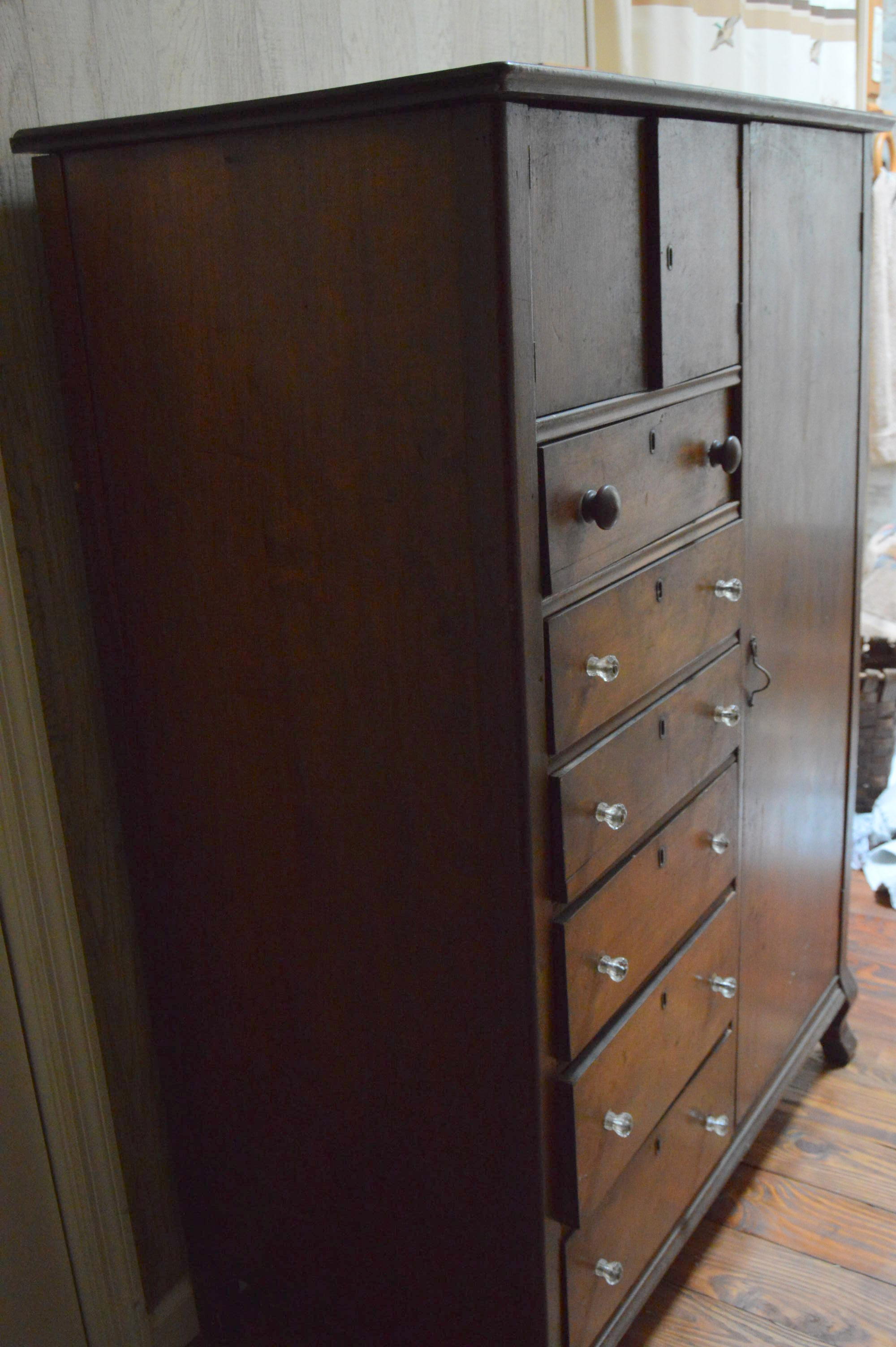 Vintage Chest Armoire Clothes Cabinet