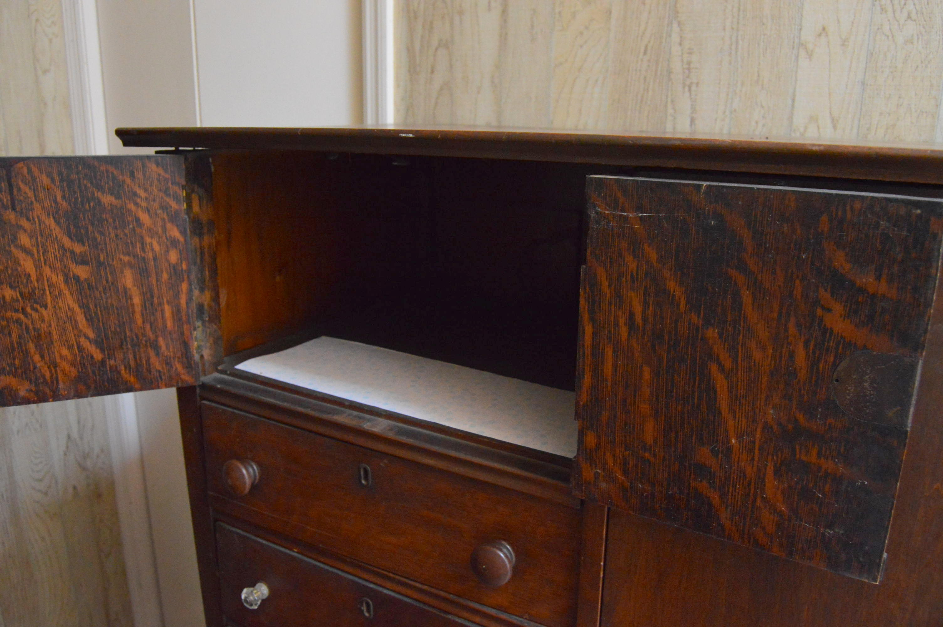 Vintage Chest Armoire Clothes Cabinet