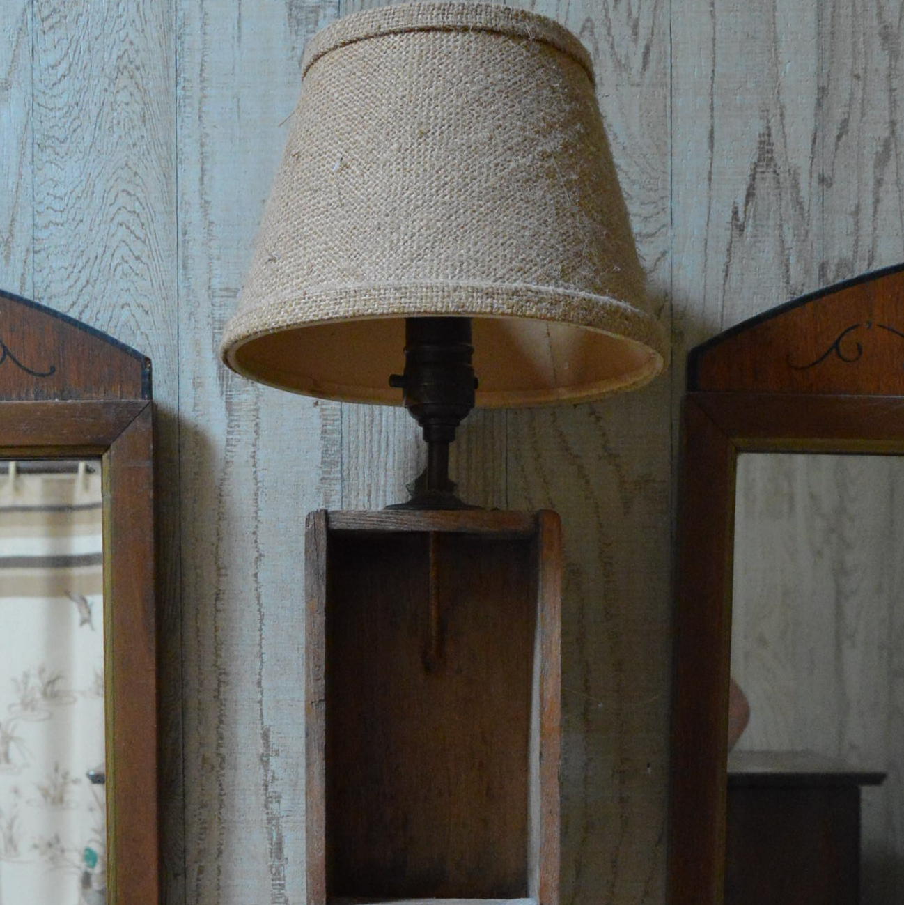 Wall Sconce Lamp Made From a Vintage Coffee Grinder