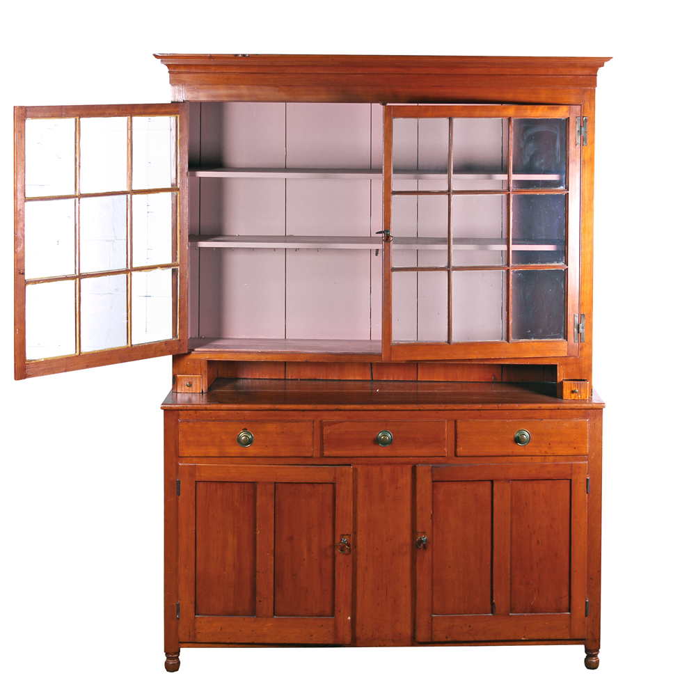 Antique Cherry Step Back Cupboard