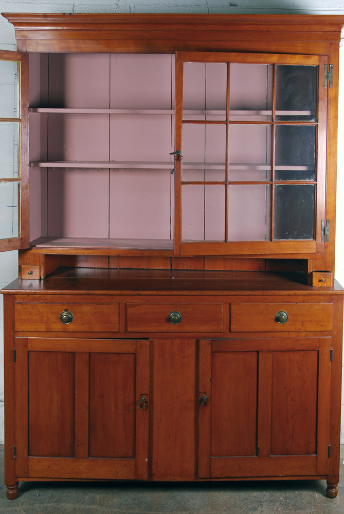 Antique Cherry Step Back Cupboard