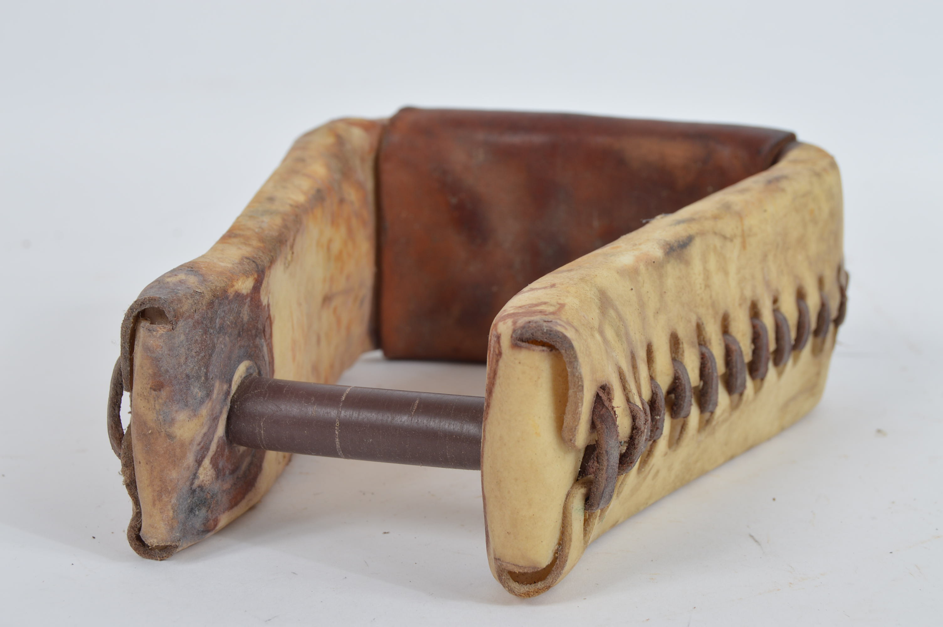 Vintage Rawhide and Leather Bell Stirrup