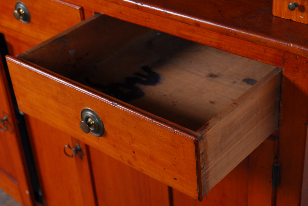 Antique Cherry Step Back Cupboard