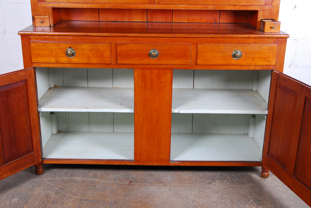 Antique Cherry Step Back Cupboard