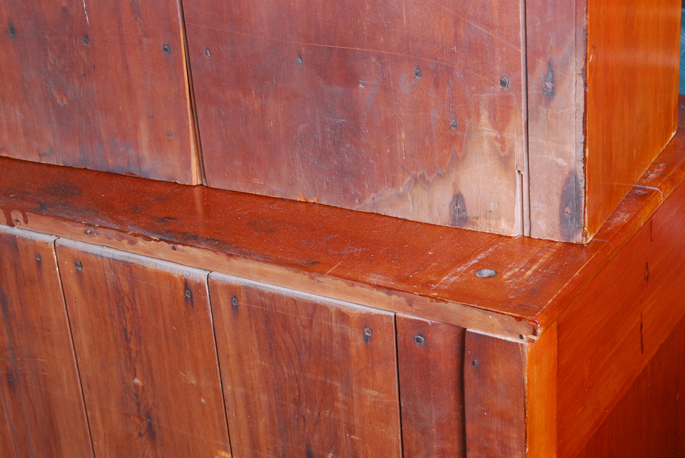 Antique Cherry Step Back Cupboard