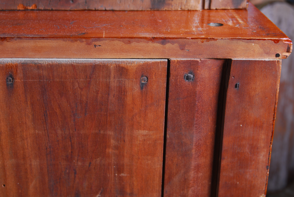Antique Cherry Step Back Cupboard