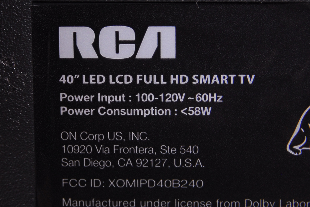 RCA 40" LED HD Smart TV
