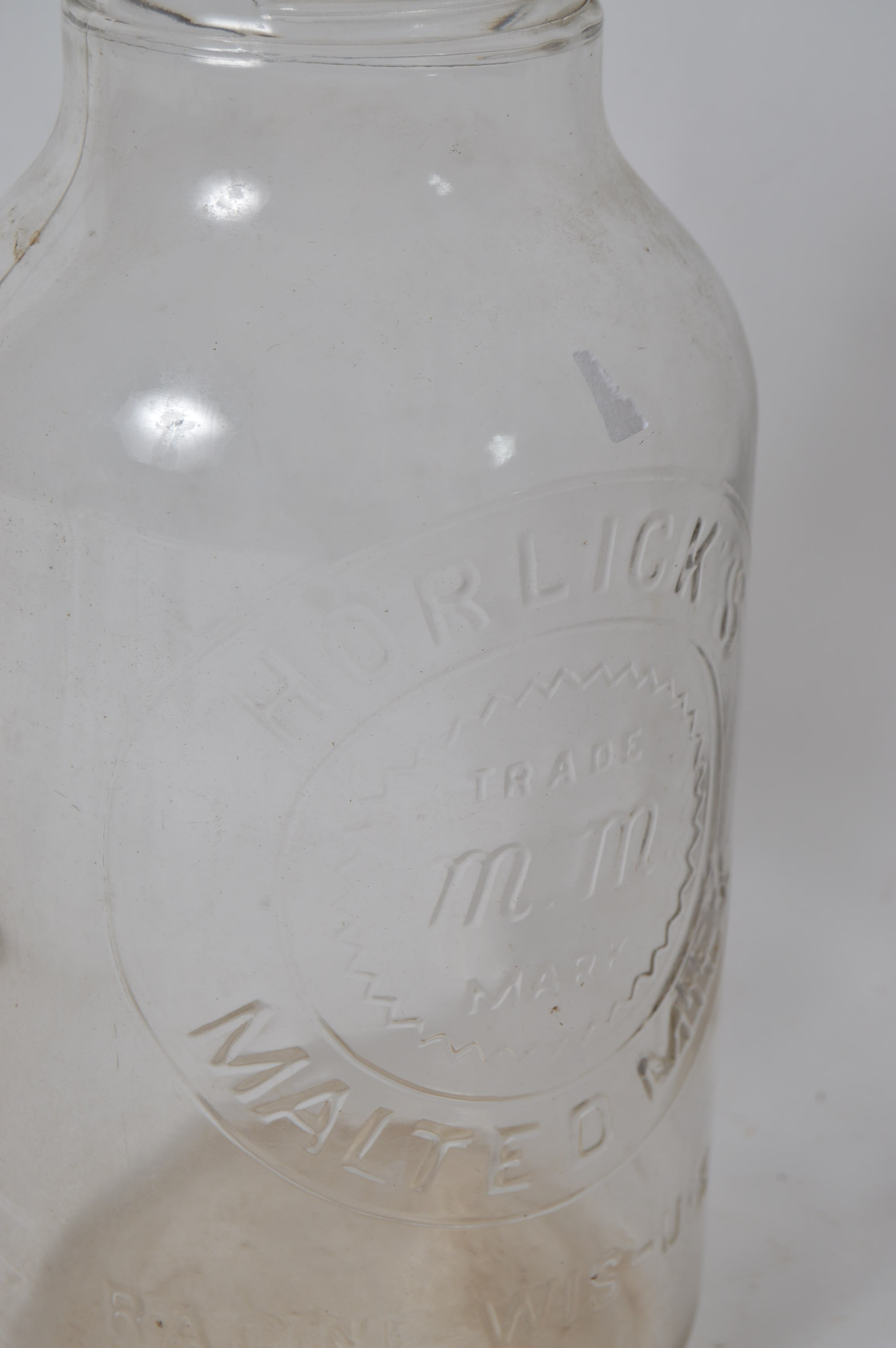 Vintage Horlick's Malted Milk Glass Jars and Metal Measuring Scoop