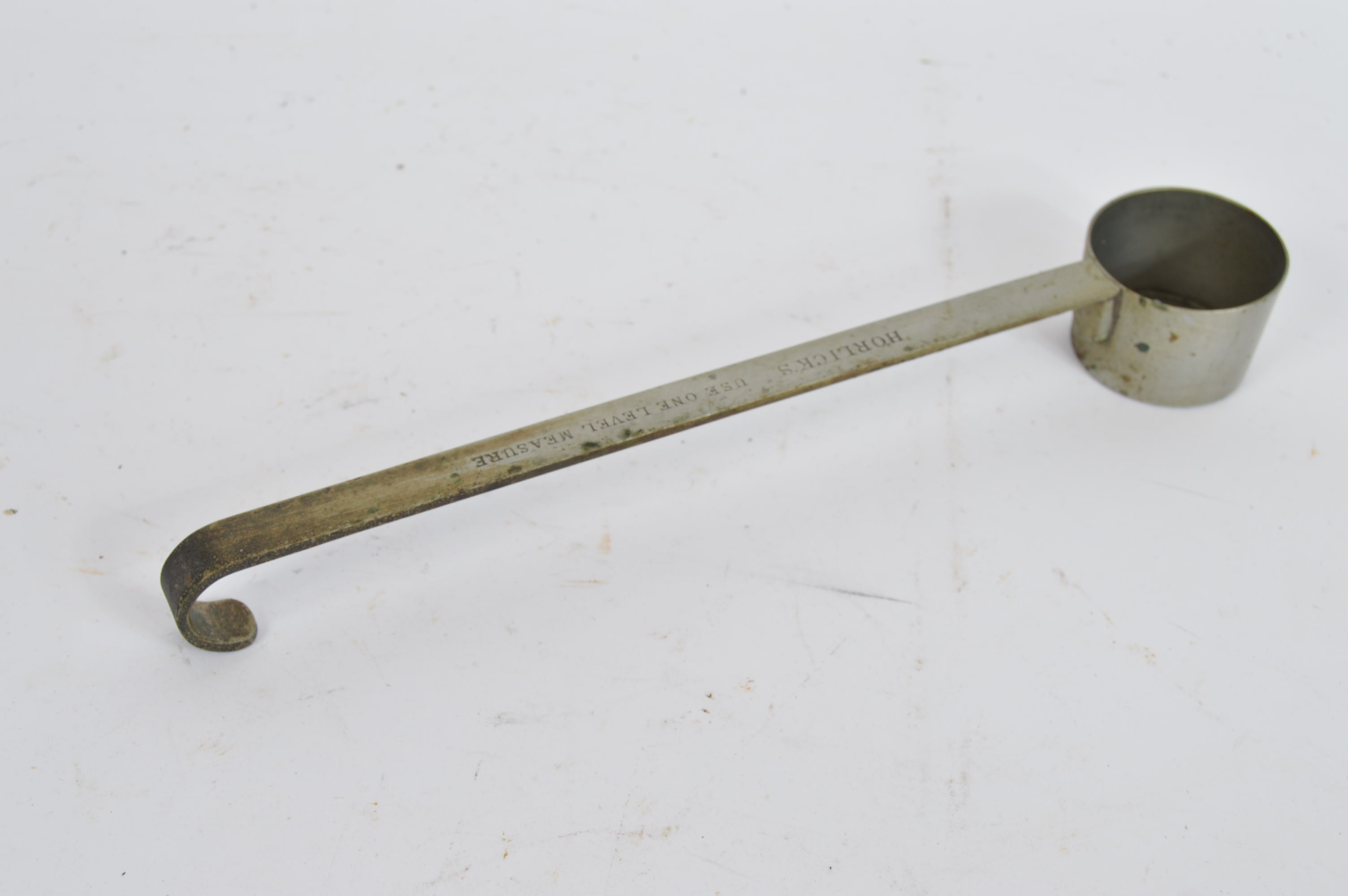 Vintage Horlick's Malted Milk Glass Jars and Metal Measuring Scoop