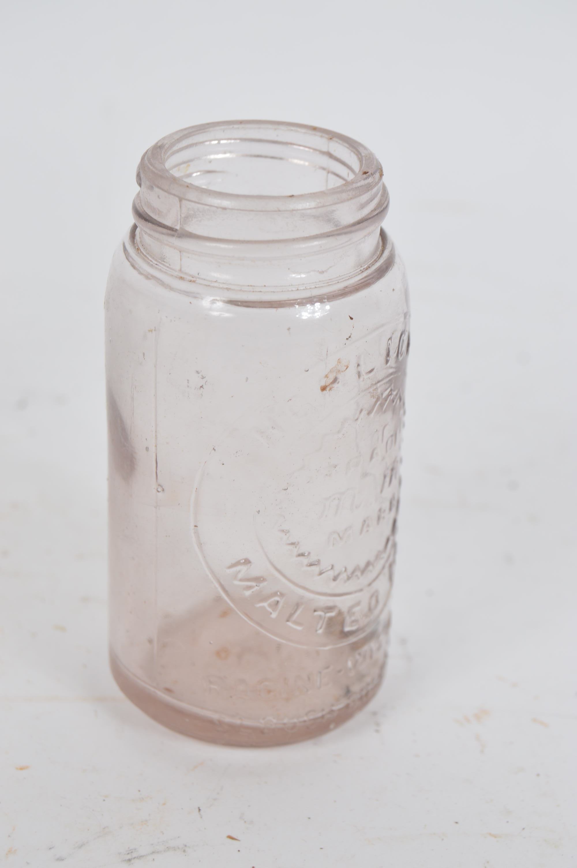 Vintage Horlick's Malted Milk Glass Jars and Metal Measuring Scoop