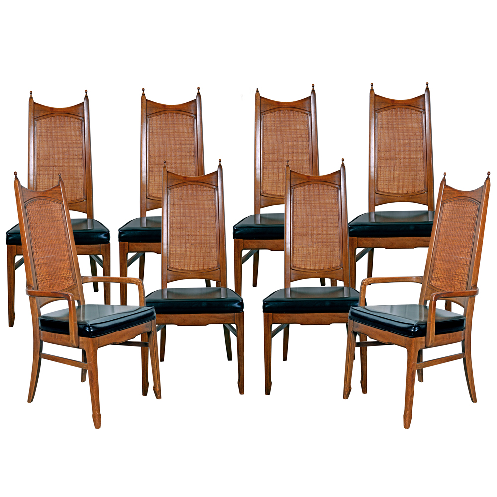 Set of Eight Mid-Century Dining Chairs