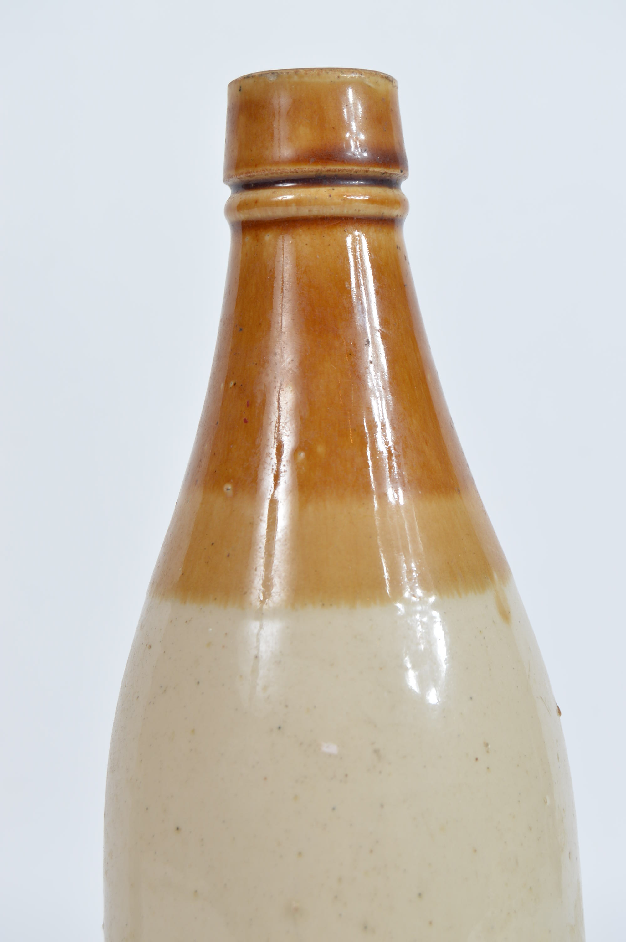 Pair of Vintage Moerlein's Old Jug Lager Earthenware Beer Bottles