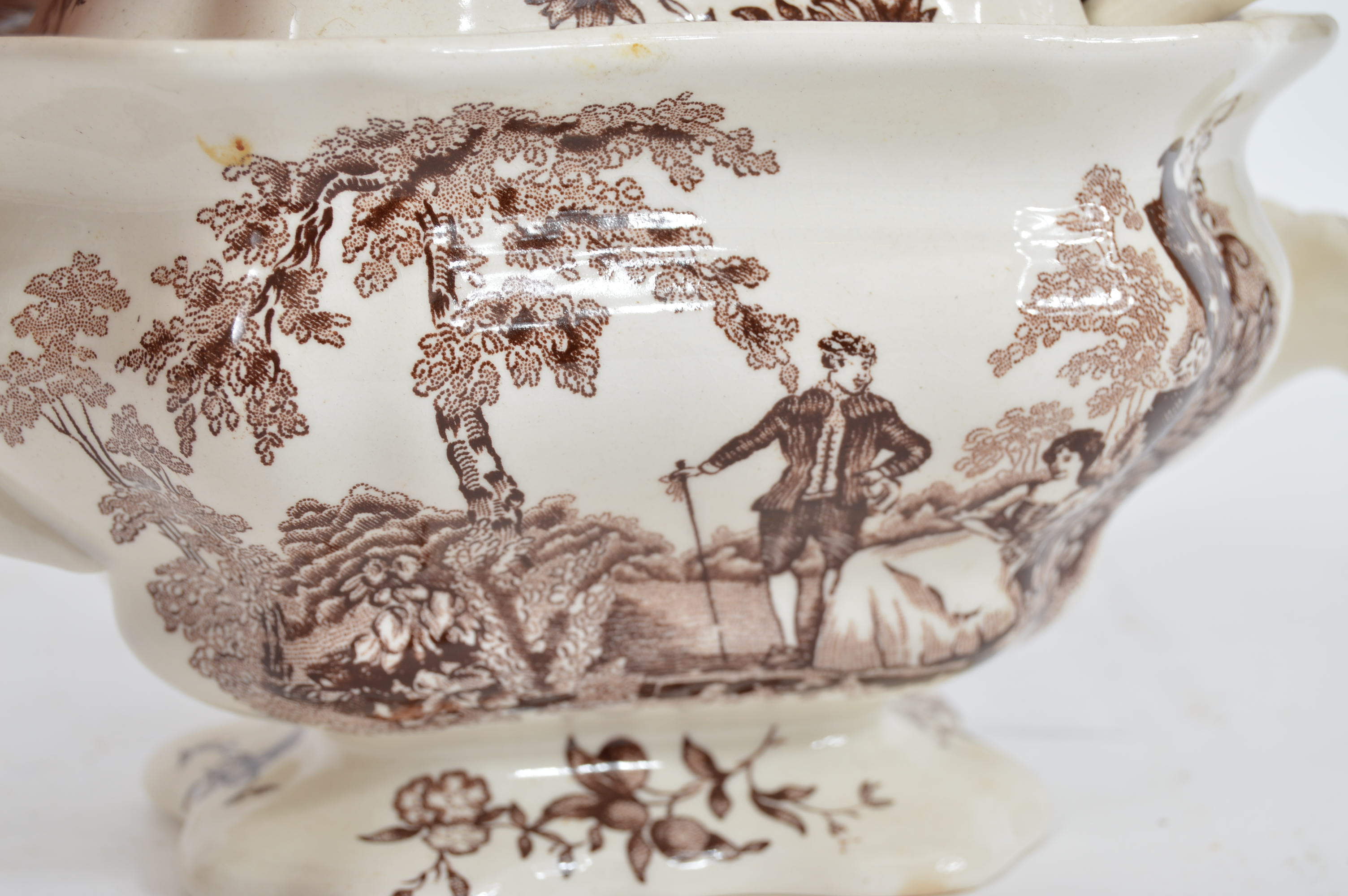 Mason's Ironstone "Watteau" Pattern Serving Pieces