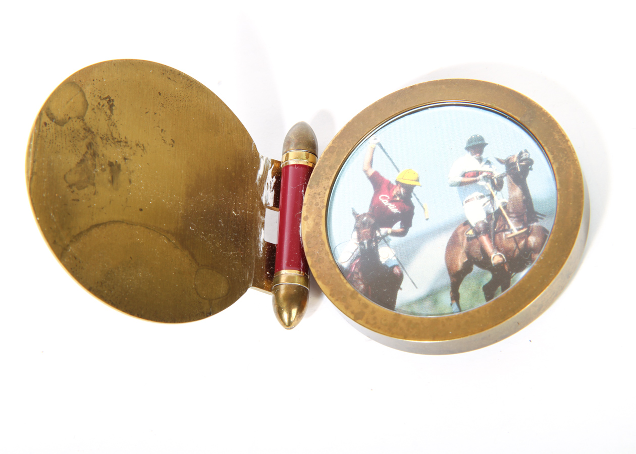 Vintage Cartier Brass Keepsake Hinged Photo Frame