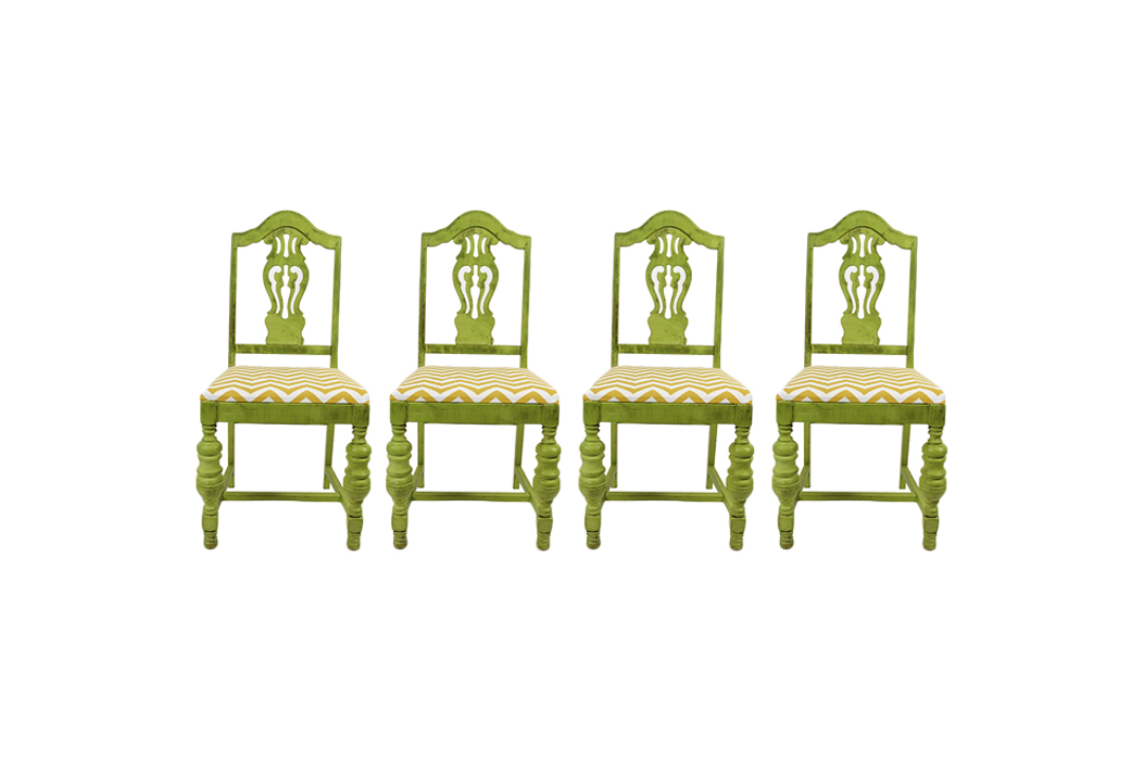 Chippendale Style Painted Dining Chairs
