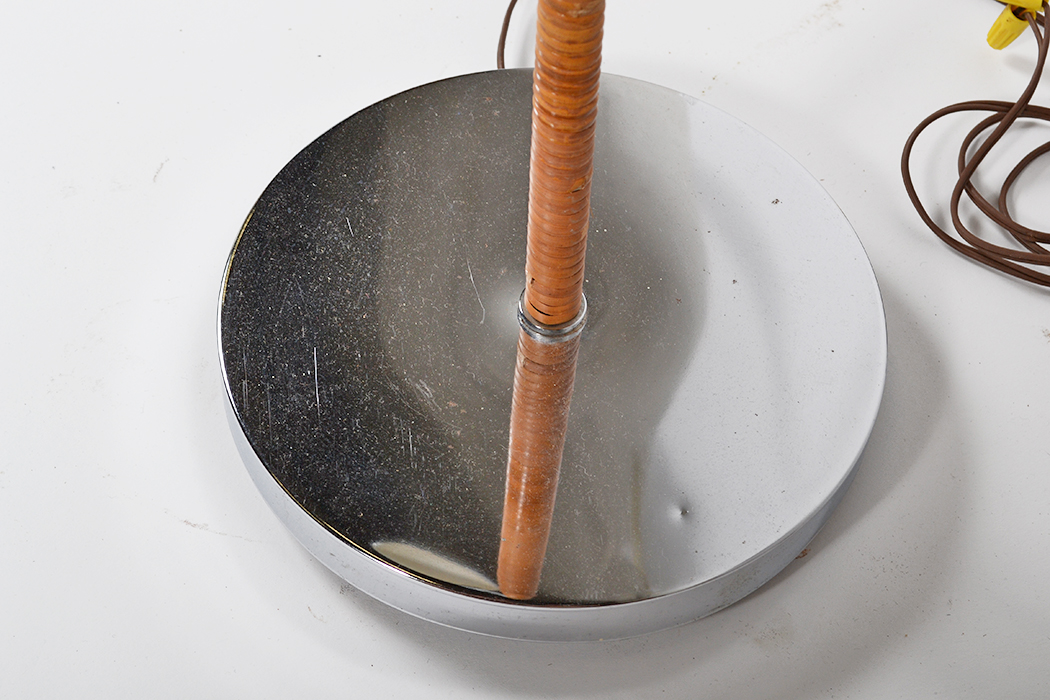 Wicker Wrapped Metal Floor Lamp