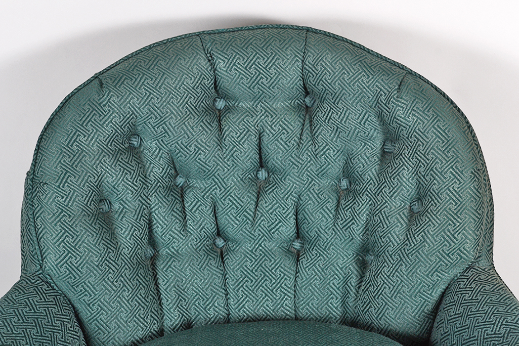 Upholstered Barrel Back Arm Chair