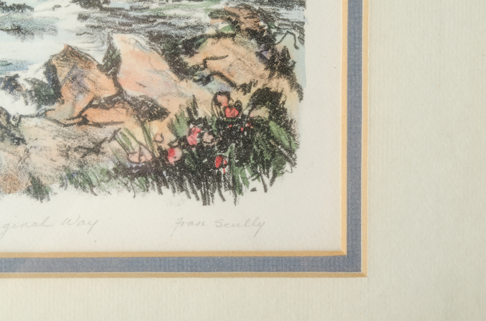 Fran Scully "Along Marginal Way" Hand Colored Monotype Print