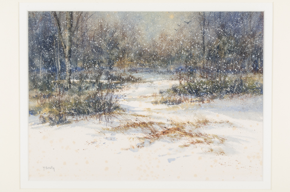 Fran Scully Original Watercolor Winter Scene