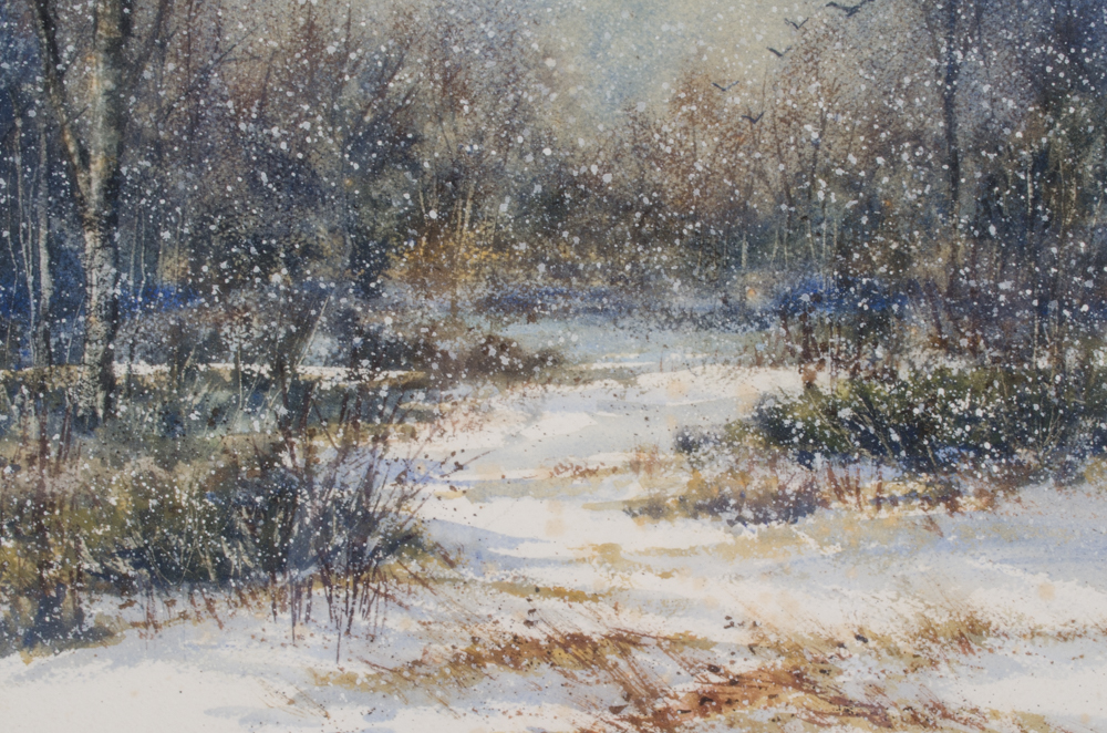 Fran Scully Original Watercolor Winter Scene