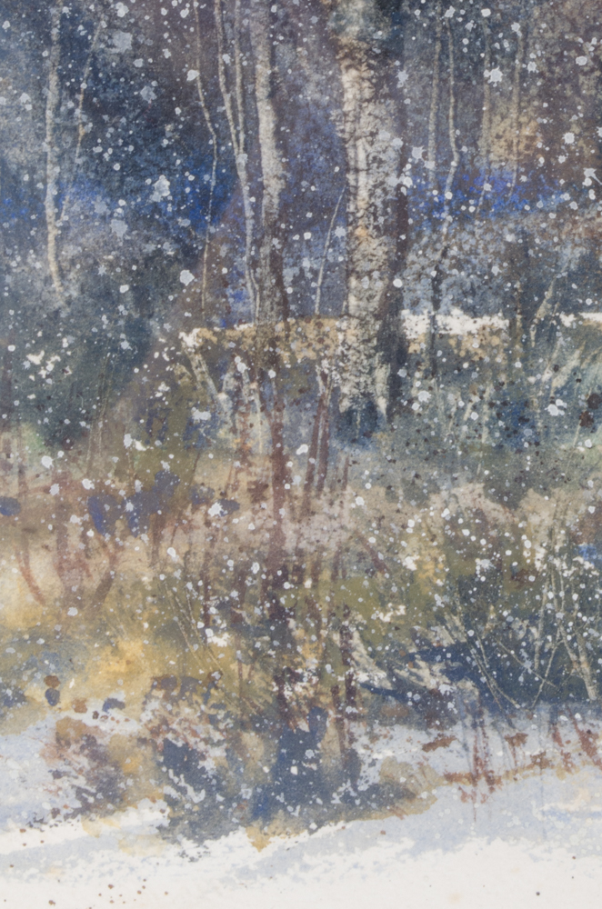 Fran Scully Original Watercolor Winter Scene