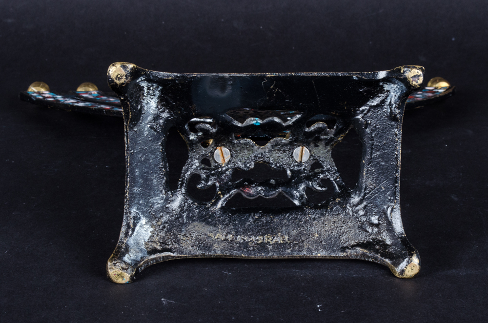 Brass and Enamel Chanukkah Menorah