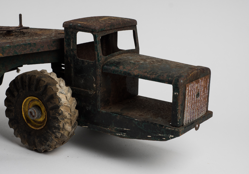 Vintage Lint Tractor Trailer Toy